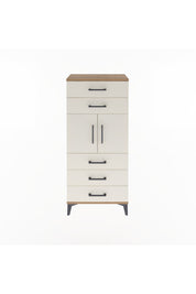 Arges Dolap Tek Raflı 5 Çekmeceli 2 Kapaklı 60x30x134 - S17M126V7A