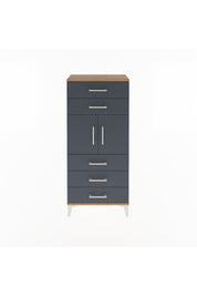 Arges Dolap Tek Raflı 5 Çekmeceli 2 Kapaklı 60x30x134 - S17M126V8A