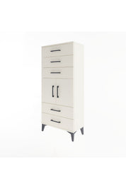 Arges Dolap Tek Raflı 5 Çekmeceli 2 Kapaklı 60x30x134 - S17M127V1A