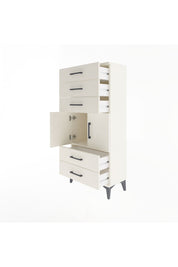 Arges Dolap Tek Raflı 5 Çekmeceli 2 Kapaklı 60x30x134 - S17M127V1A