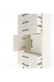 Arges Dolap Tek Raflı 5 Çekmeceli 2 Kapaklı 60x30x134 - S17M127V1A