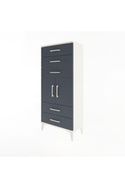 Arges Dolap Tek Raflı 5 Çekmeceli 2 Kapaklı 60x30x134 - S17M127V2A