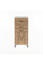 Arges Dolap Tek Raflı 3 Çekmeceli 2 Kapaklı 60x30x134 - S17M090V3A