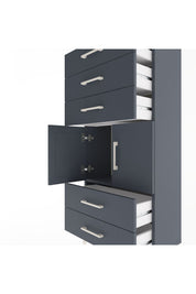 Arges Dolap Tek Raflı 5 Çekmeceli 2 Kapaklı 60x30x134 - S17M127V5A