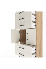 Arges Dolap Tek Raflı 5 Çekmeceli 2 Kapaklı 60x30x134 - S17M127V7A