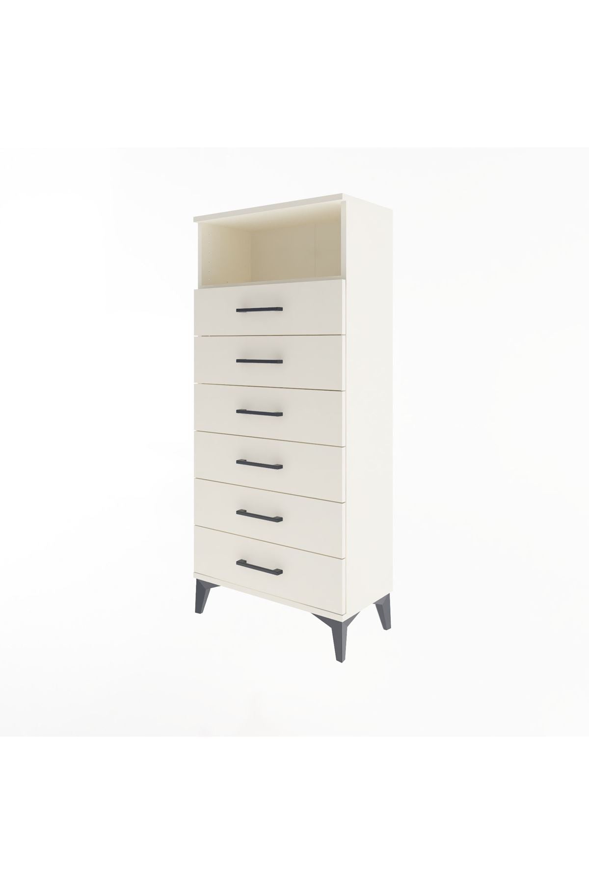 Arges Dolap Tek Raflı 6 Çekmeceli 60x30x134 - S17M129V1A
