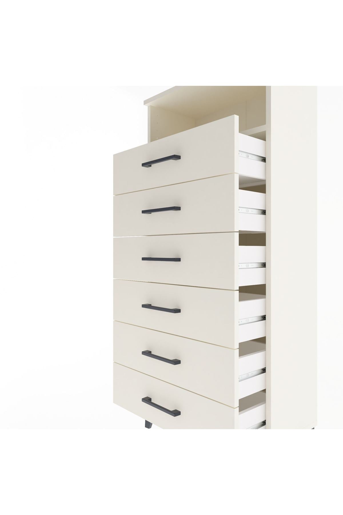 Arges Dolap Tek Raflı 6 Çekmeceli 60x30x134 - S17M129V1A