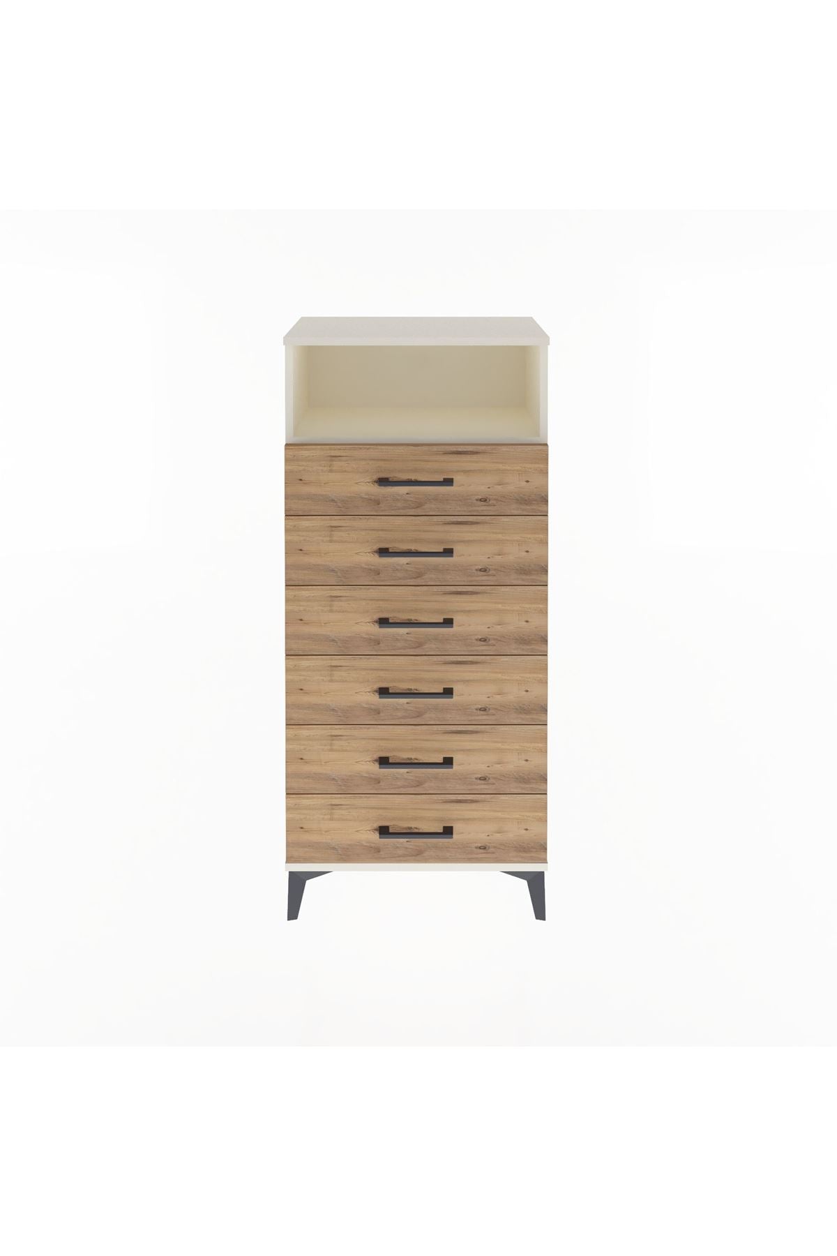 Arges Dolap Tek Raflı 6 Çekmeceli 60x30x134 - S17M129V3A