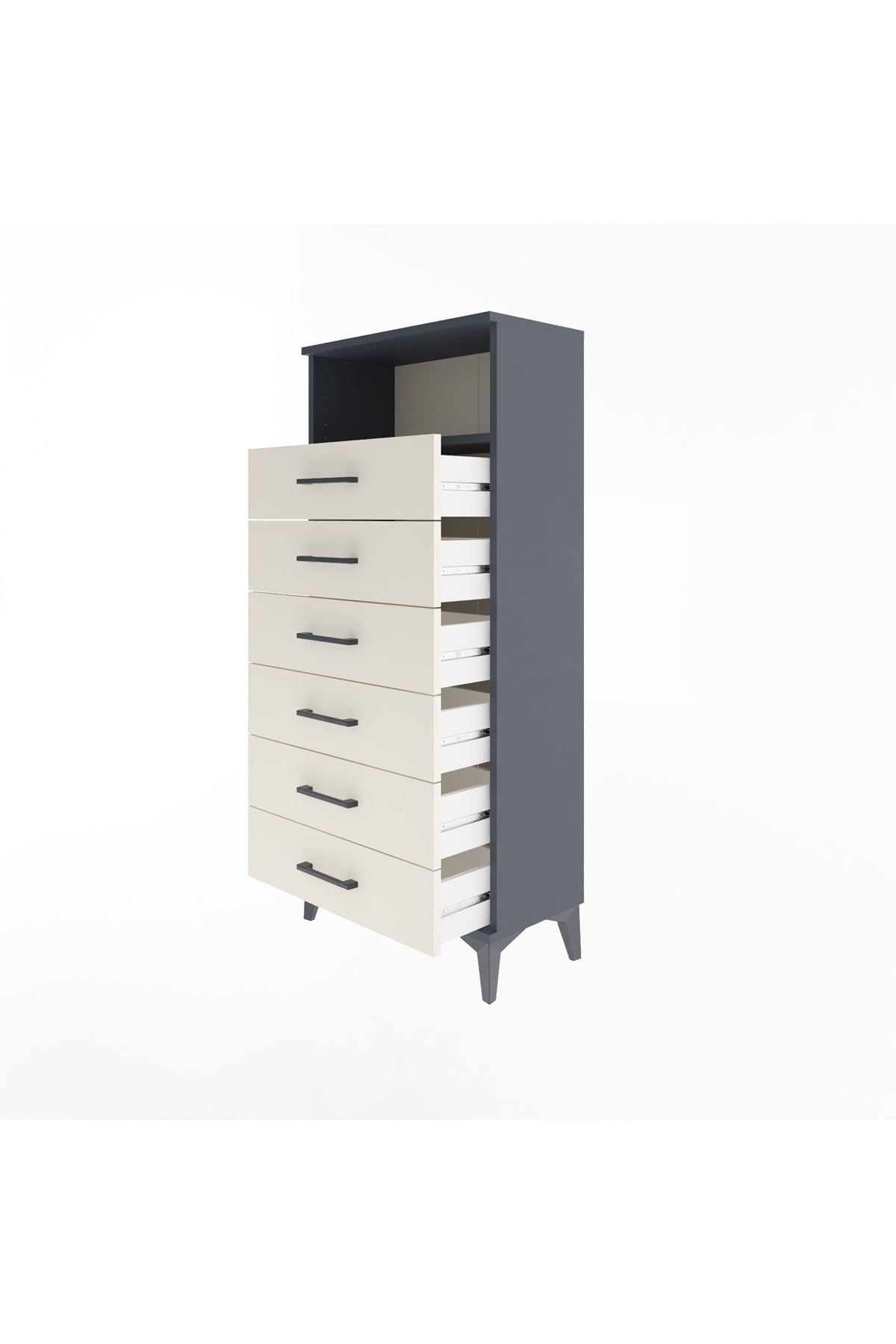 Arges Dolap Tek Raflı 6 Çekmeceli 60x30x134 - S17M129V4A