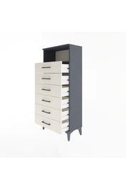 Arges Dolap Tek Raflı 6 Çekmeceli 60x30x134 - S17M129V4A