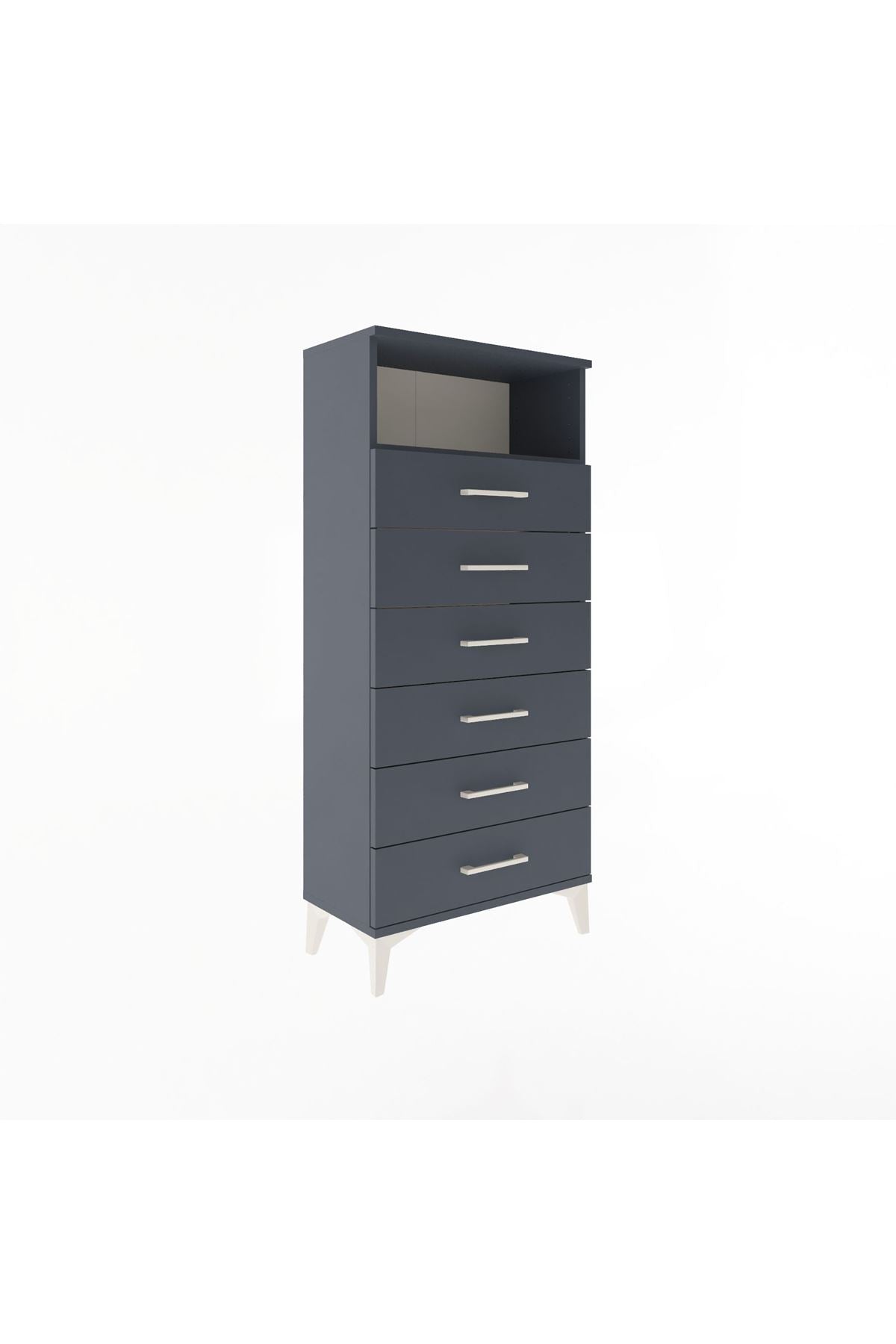 Arges Dolap Tek Raflı 6 Çekmeceli 60x30x134 - S17M129V5A