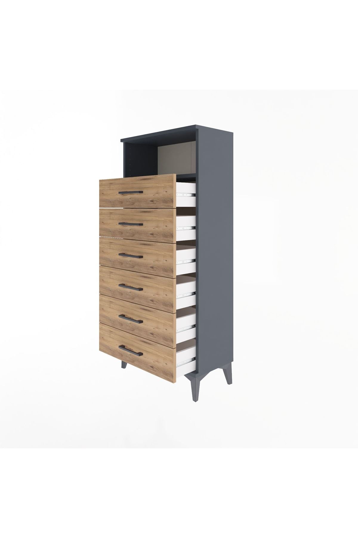 Arges Dolap Tek Raflı 6 Çekmeceli 60x30x134 - S17M129V6A