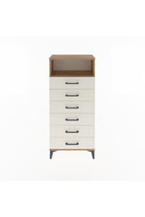 Arges Dolap Tek Raflı 6 Çekmeceli 60x30x134