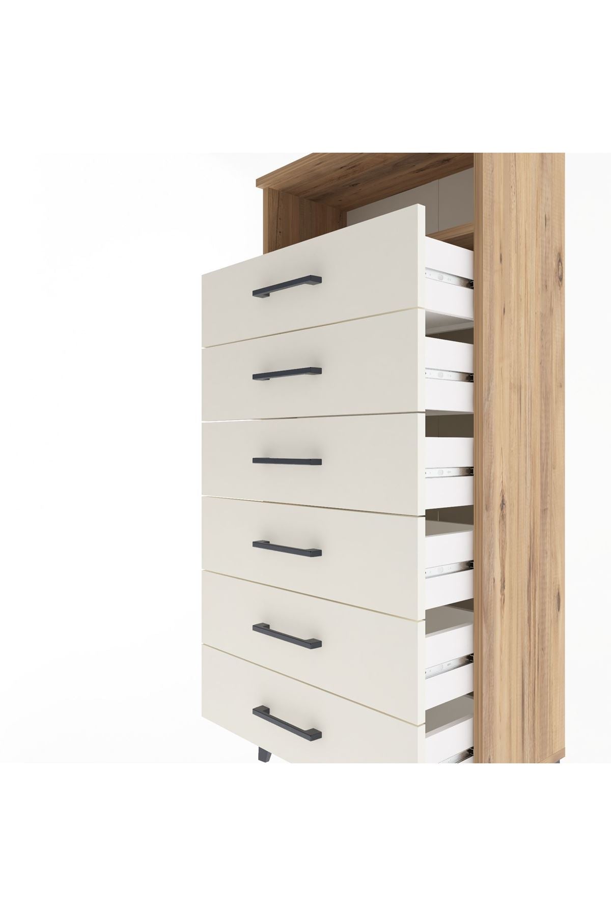 Arges Dolap Tek Raflı 6 Çekmeceli 60x30x134 - S17M129V7A