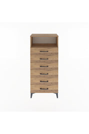 Arges Dolap Tek Raflı 6 Çekmeceli 60x30x134 - S17M129V9A
