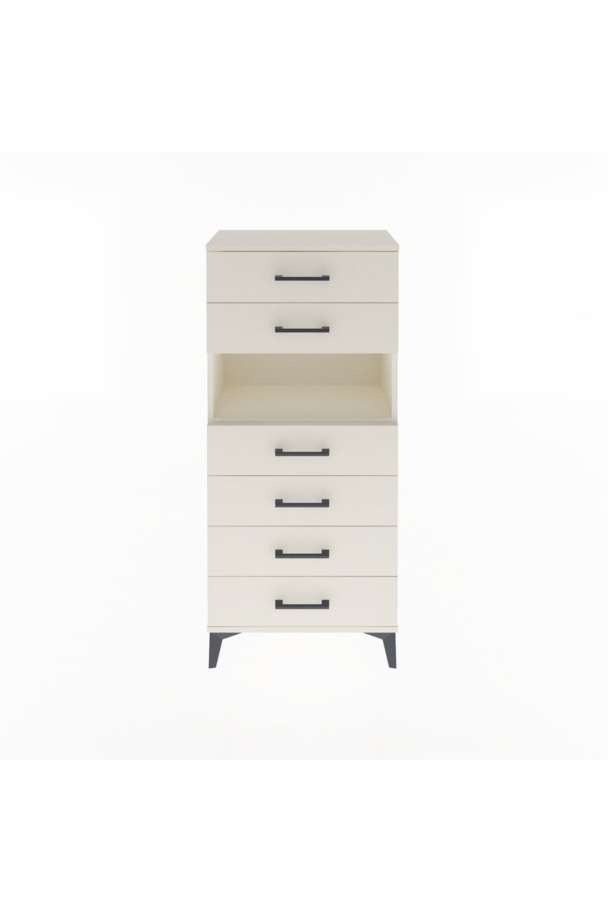 Arges Dolap Tek Raflı 6 Çekmeceli 60x30x134 - S17M130V1A
