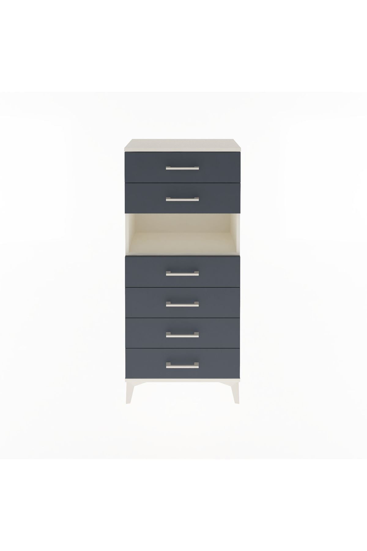 Arges Dolap Tek Raflı 6 Çekmeceli 60x30x134 - S17M130V2A