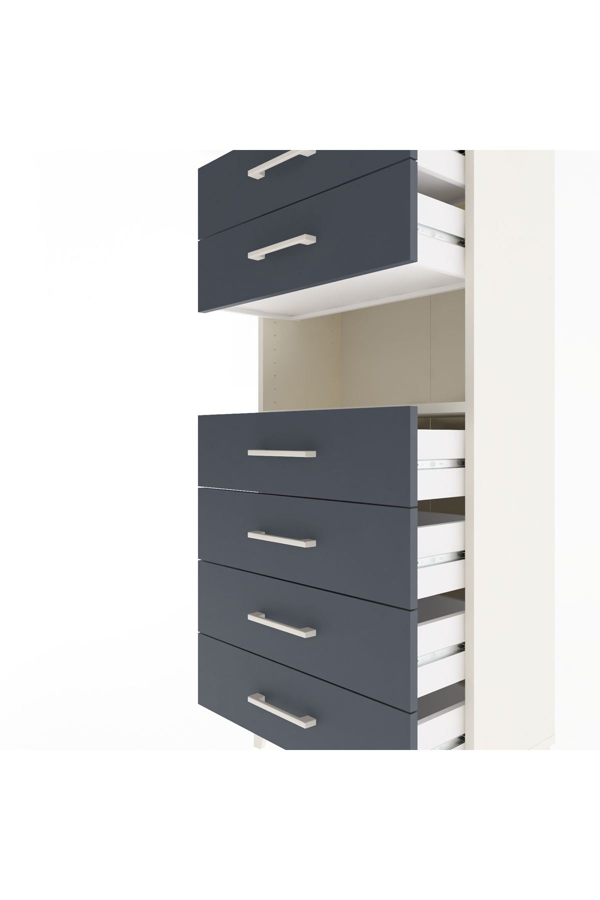 Arges Dolap Tek Raflı 6 Çekmeceli 60x30x134 - S17M130V2A