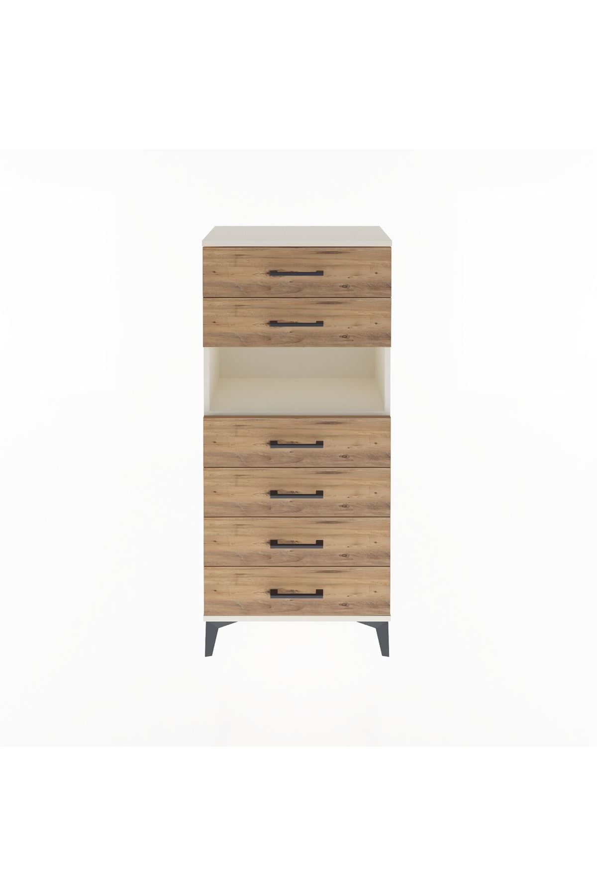Arges Dolap Tek Raflı 6 Çekmeceli 60x30x134 - S17M130V3A