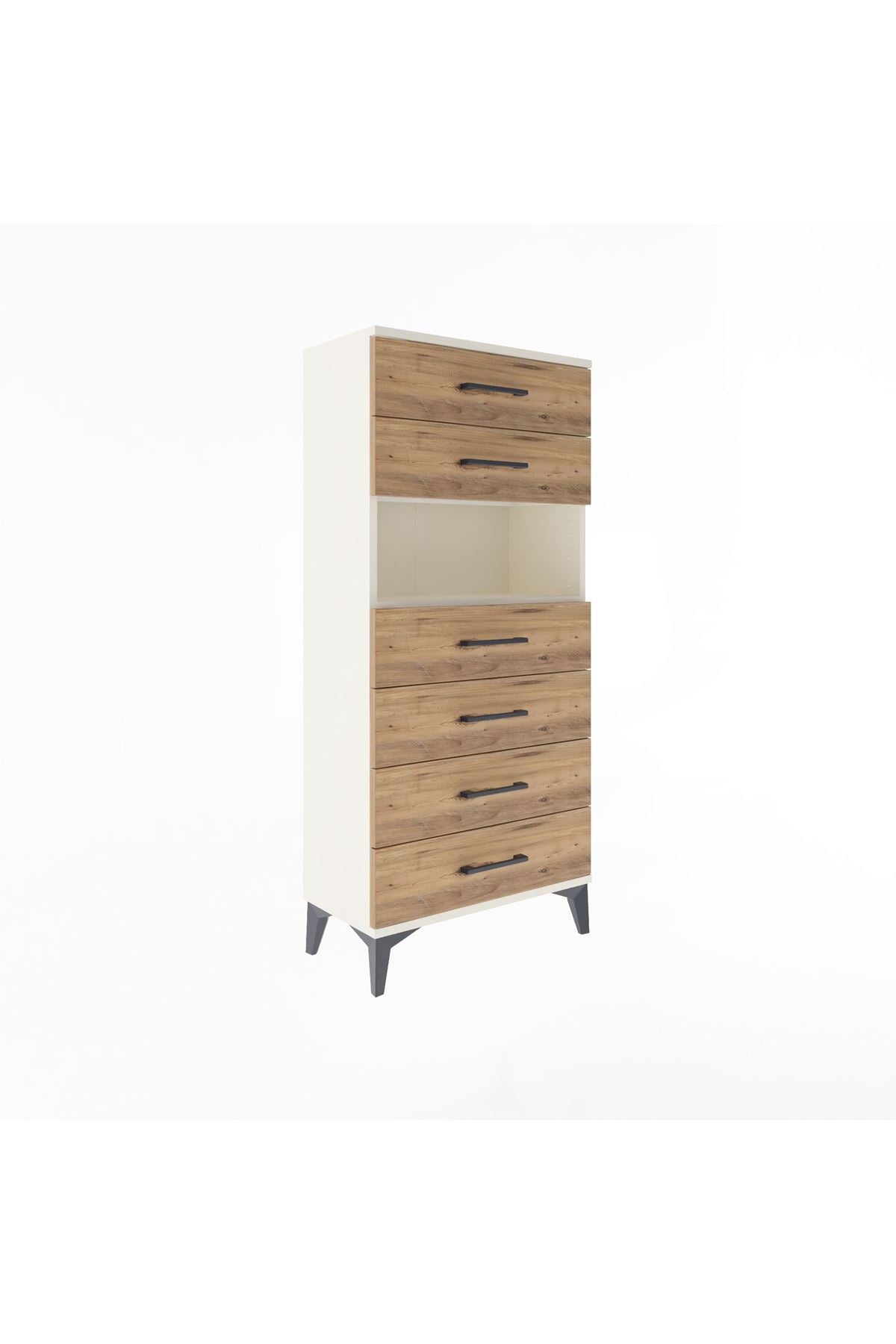 Arges Dolap Tek Raflı 6 Çekmeceli 60x30x134 - S17M130V3A