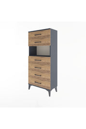 Arges Dolap Tek Raflı 6 Çekmeceli 60x30x134 - S17M130V6A