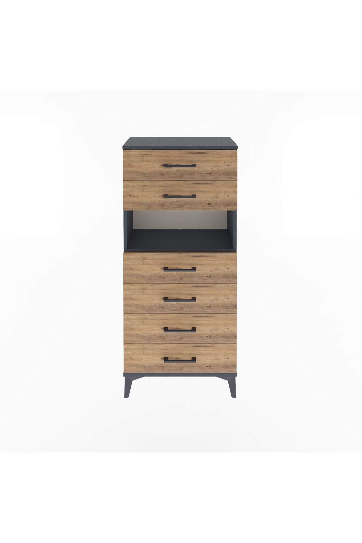 Arges Dolap Tek Raflı 6 Çekmeceli 60x30x134 - S17M130V6A