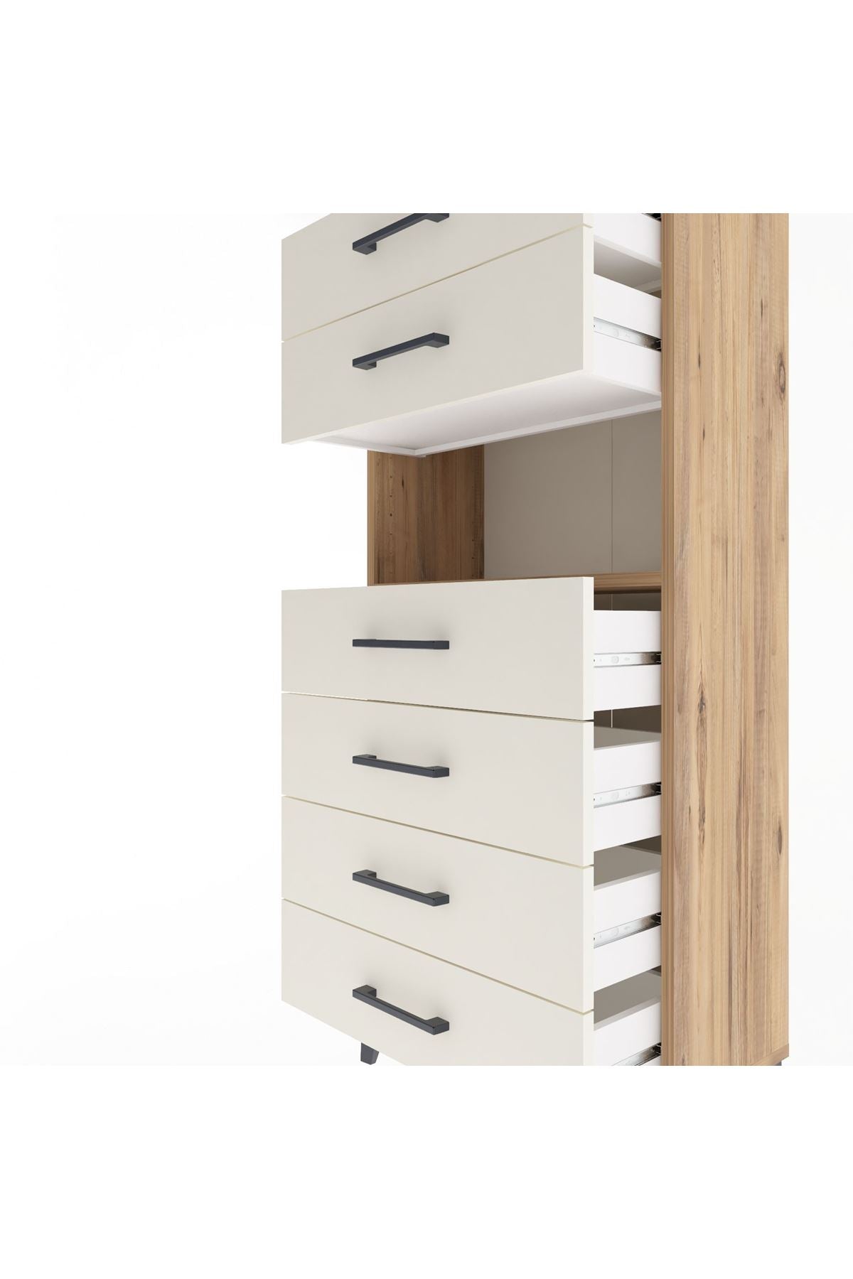 Arges Dolap Tek Raflı 6 Çekmeceli 60x30x134 - S17M130V7A