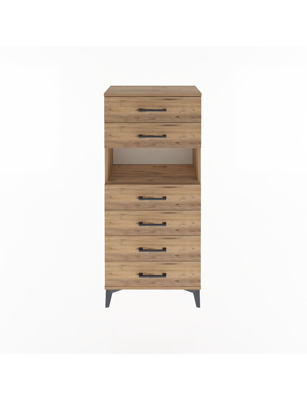 Arges Dolap Tek Raflı 6 Çekmeceli 60x30x134 - S17M130V9A