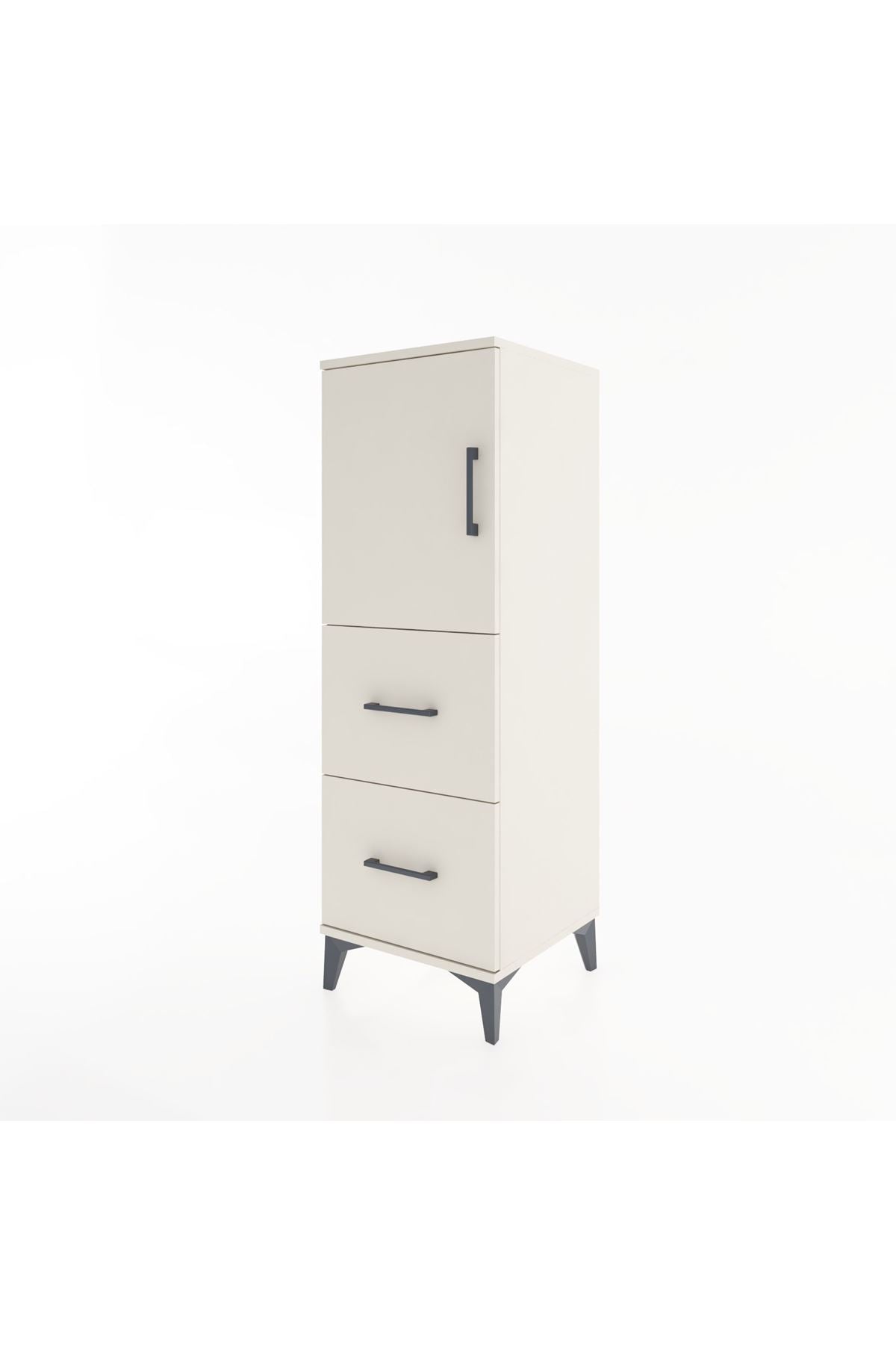 Hyperion Dolap 2 Raflı 2 Çekmeceli Tek Kapaklı 44x44x134 - S49M001V1B