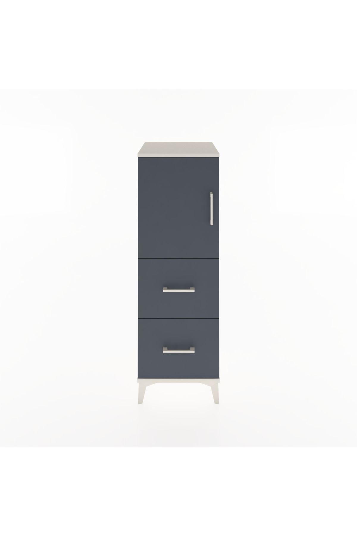 Hyperion Dolap 2 Raflı 2 Çekmeceli Tek Kapaklı 44x44x134 - S49M001V2B