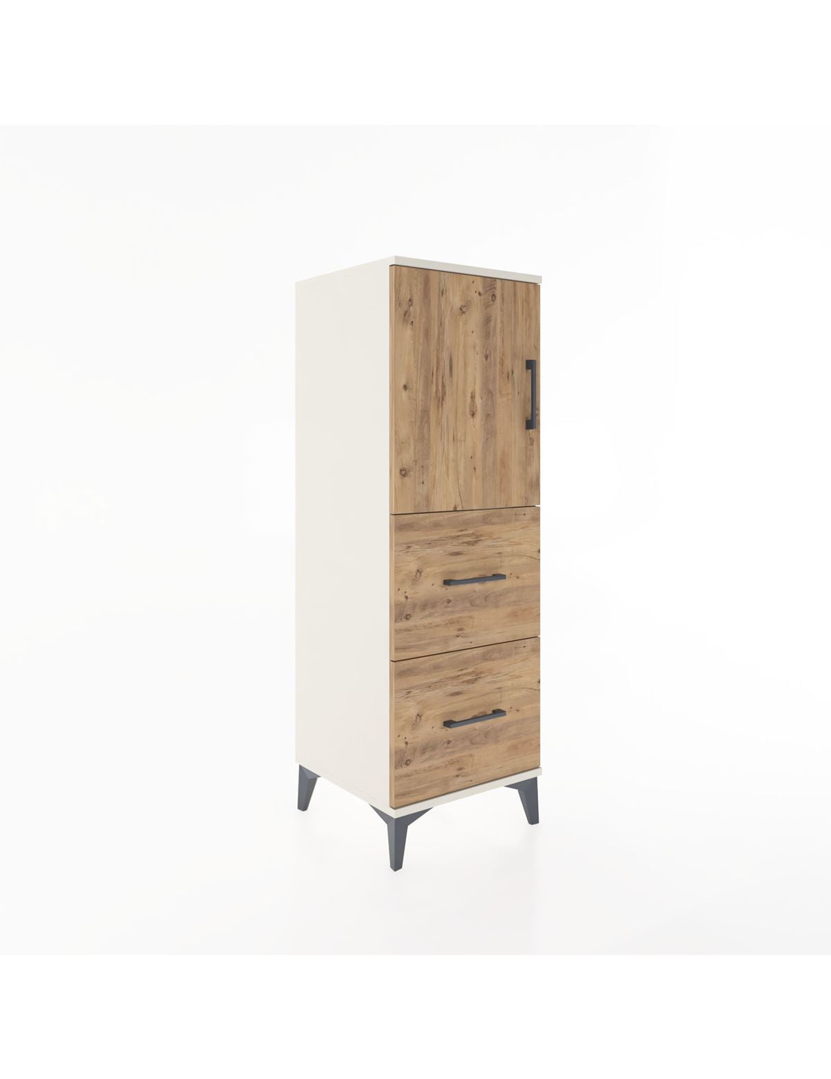 Hyperion Dolap 2 Raflı 2 Çekmeceli Tek Kapaklı 44x44x134 - S49M001V3B