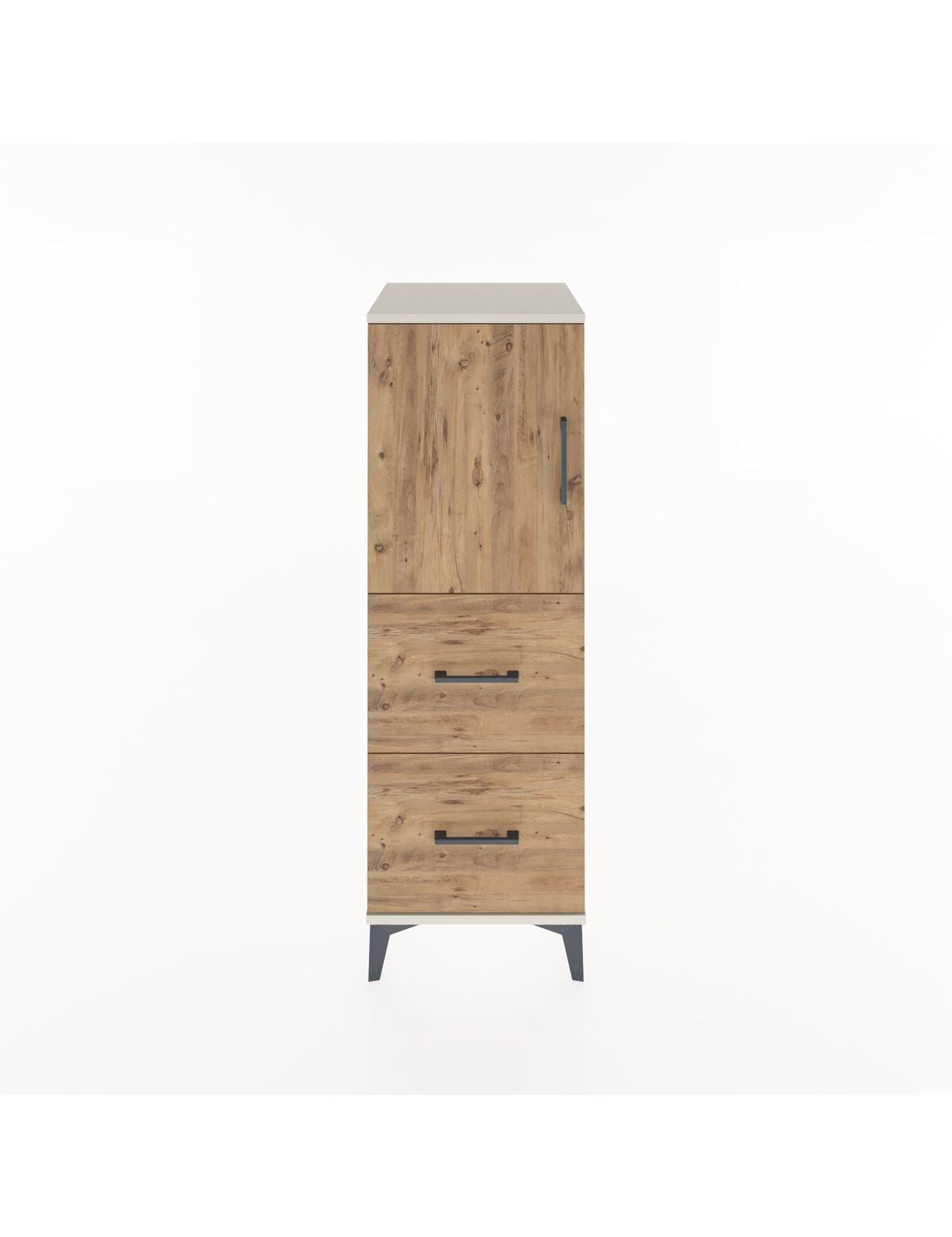 Hyperion Dolap 2 Raflı 2 Çekmeceli Tek Kapaklı 44x44x134 - S49M001V3B