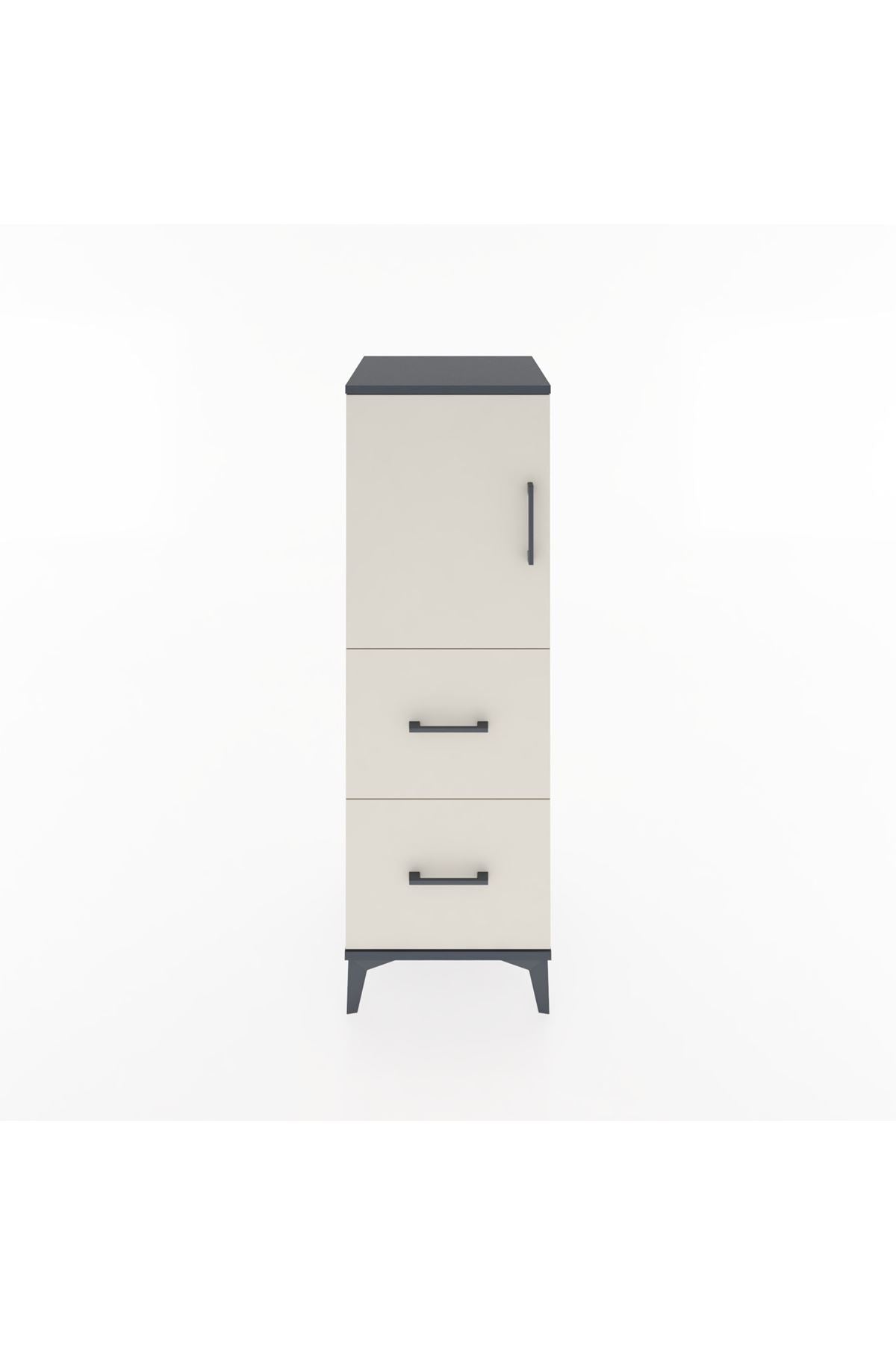 Hyperion Dolap 2 Raflı 2 Çekmeceli Tek Kapaklı 44x44x134 - S49M001V4B