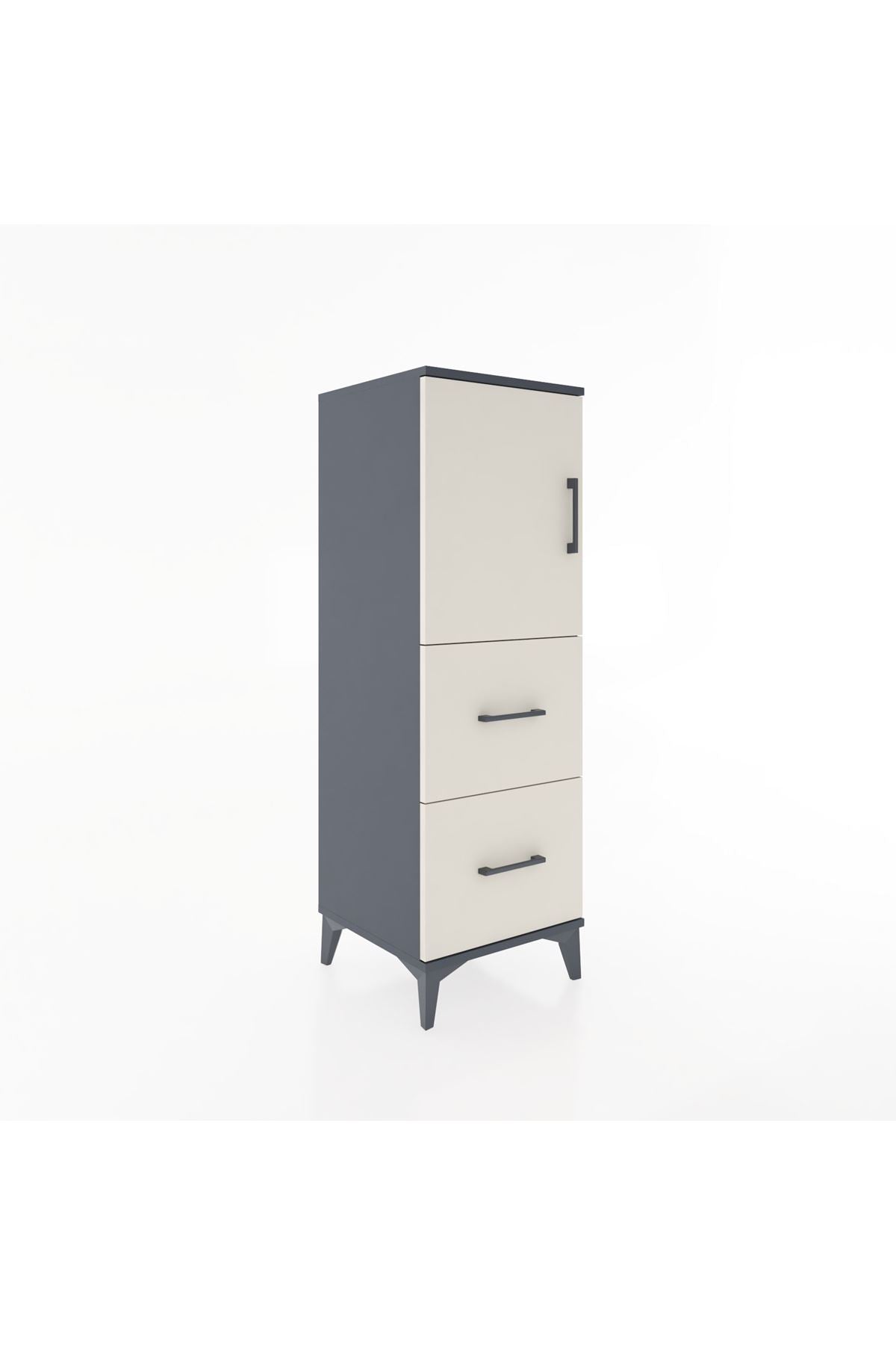 Hyperion Dolap 2 Raflı 2 Çekmeceli Tek Kapaklı 44x44x134 - S49M001V4B