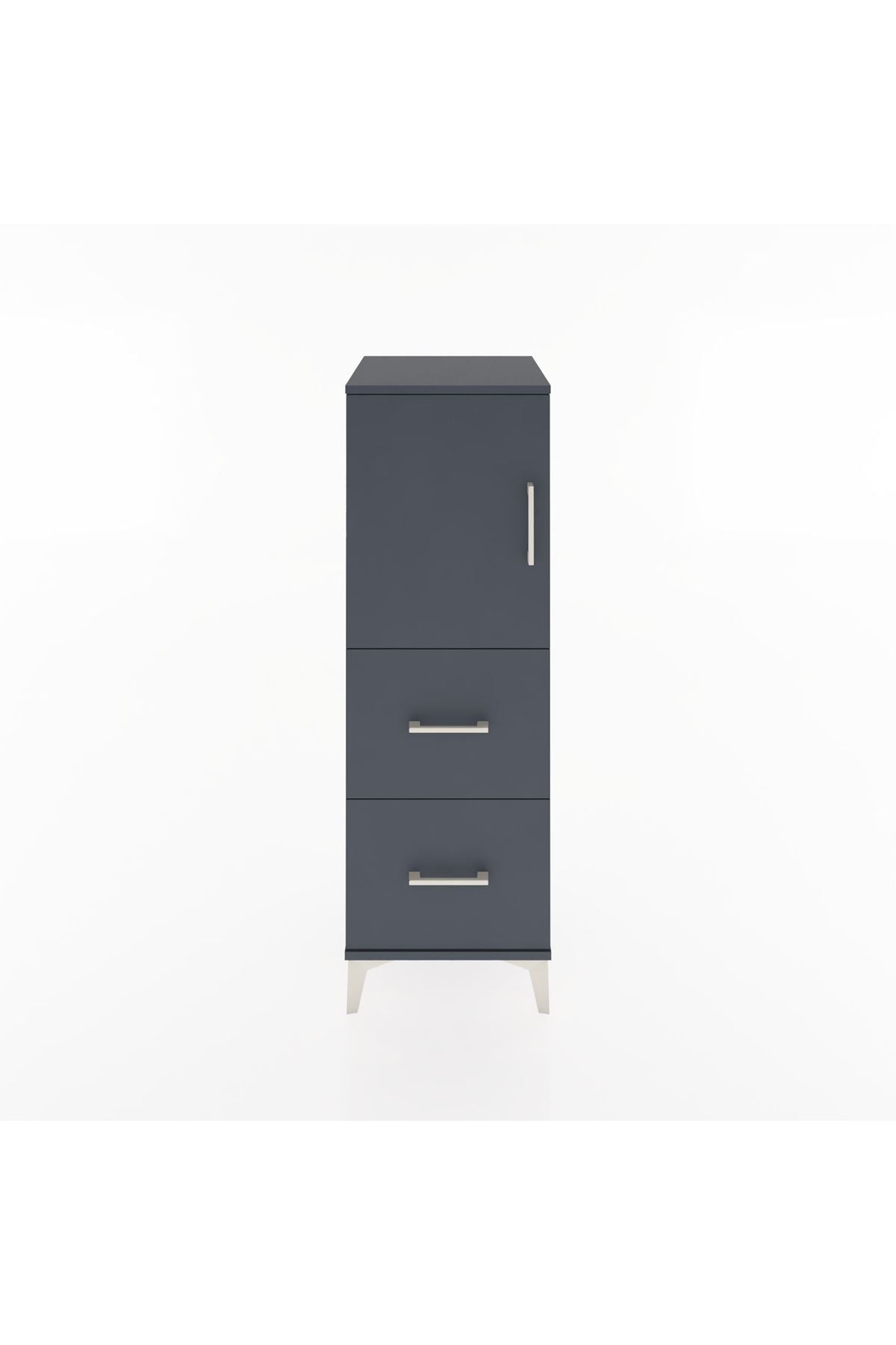 Hyperion Dolap 2 Raflı 2 Çekmeceli Tek Kapaklı 44x44x134 - S49M001V5B