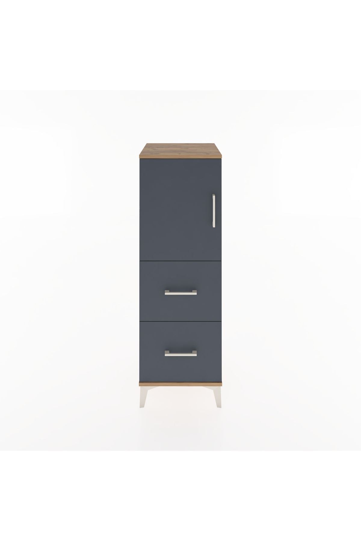 Hyperion Dolap 2 Raflı 2 Çekmeceli Tek Kapaklı 44x44x134 - S49M001V8B