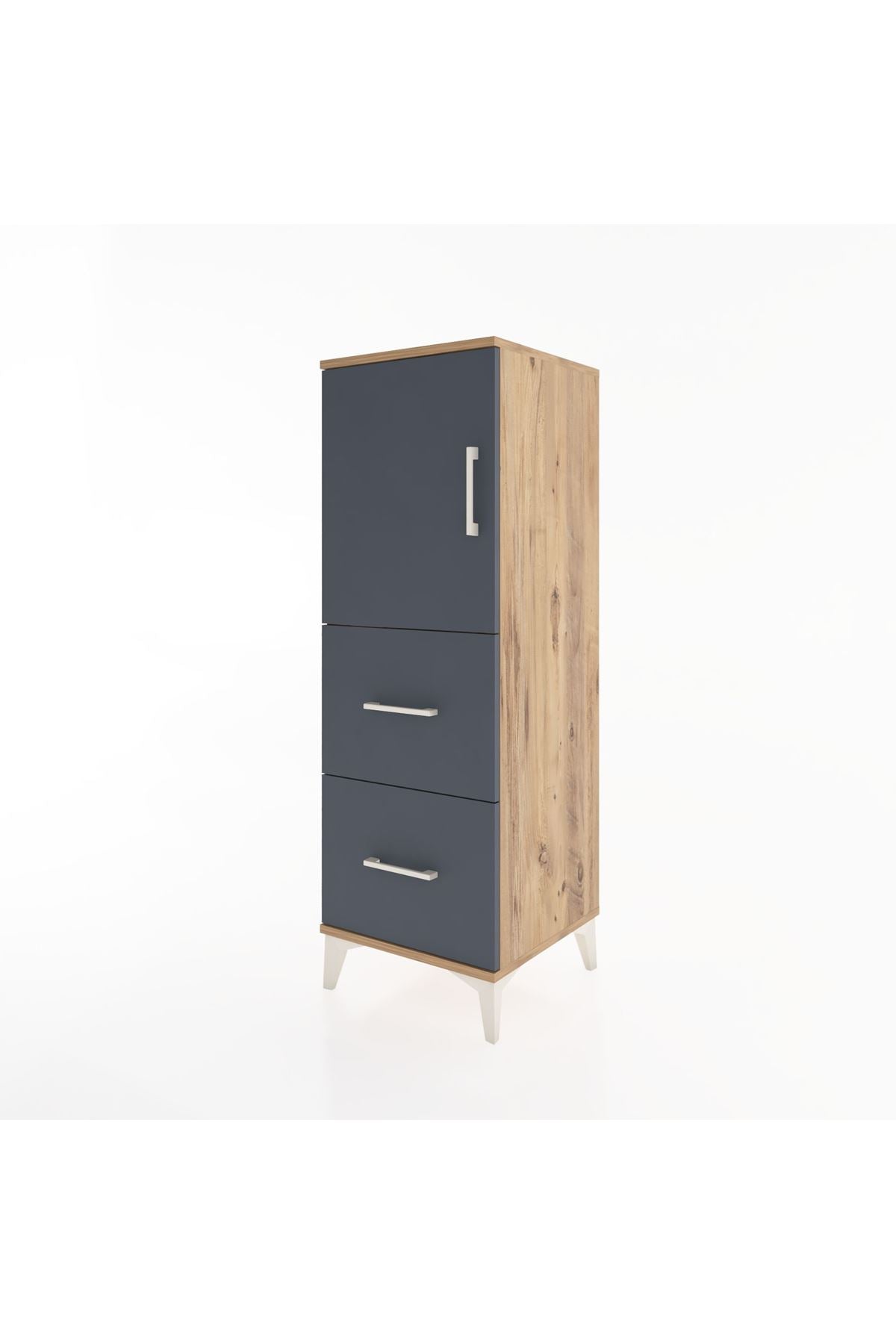 Hyperion Dolap 2 Raflı 2 Çekmeceli Tek Kapaklı 44x44x134 - S49M001V8B