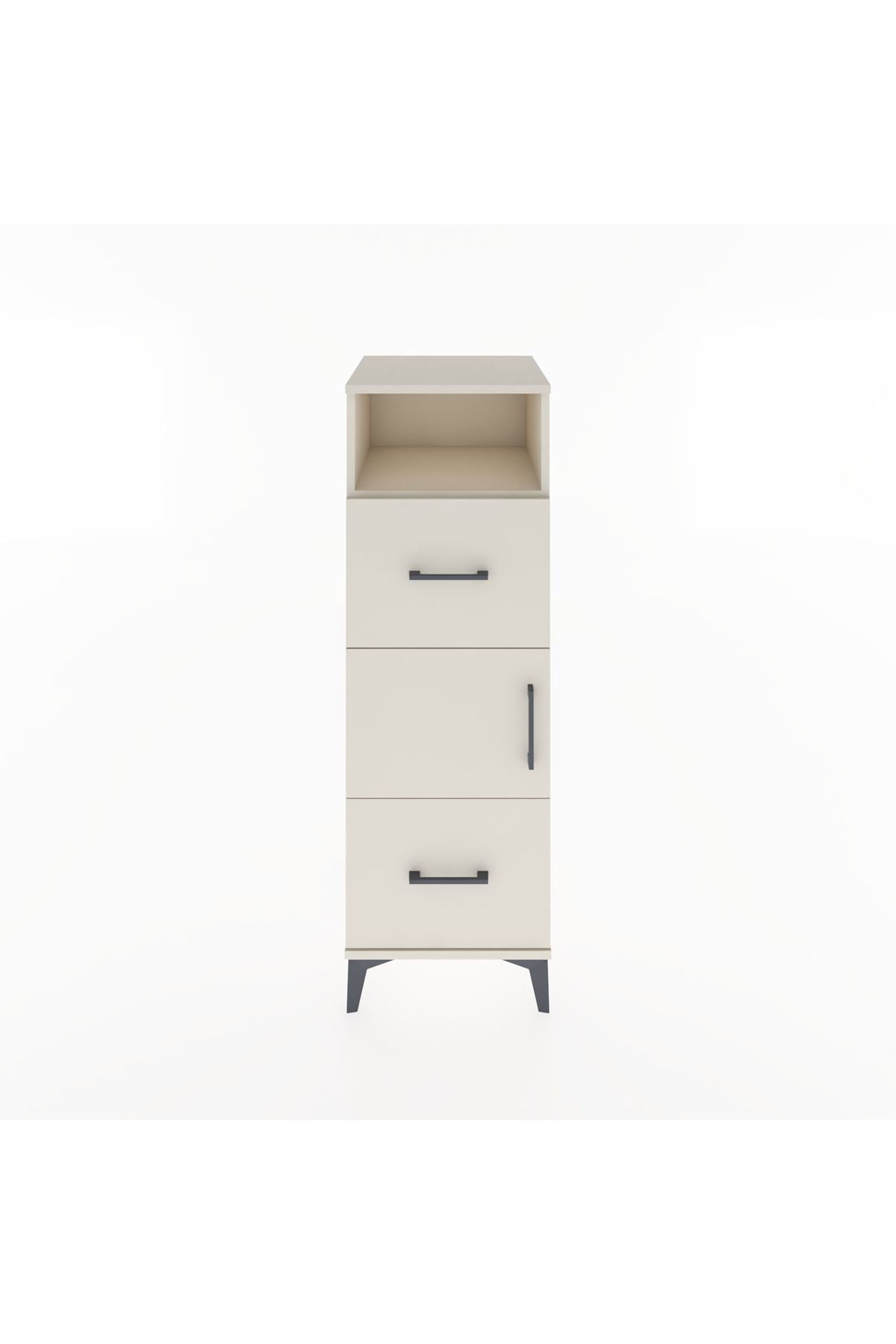Hyperion Dolap 2 Raflı 2 Çekmeceli Tek Kapaklı 44x44x134 - S49M002V1B
