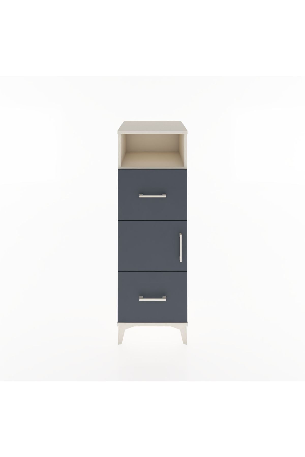 Hyperion Dolap 2 Raflı 2 Çekmeceli Tek Kapaklı 44x44x134 - S49M002V2B