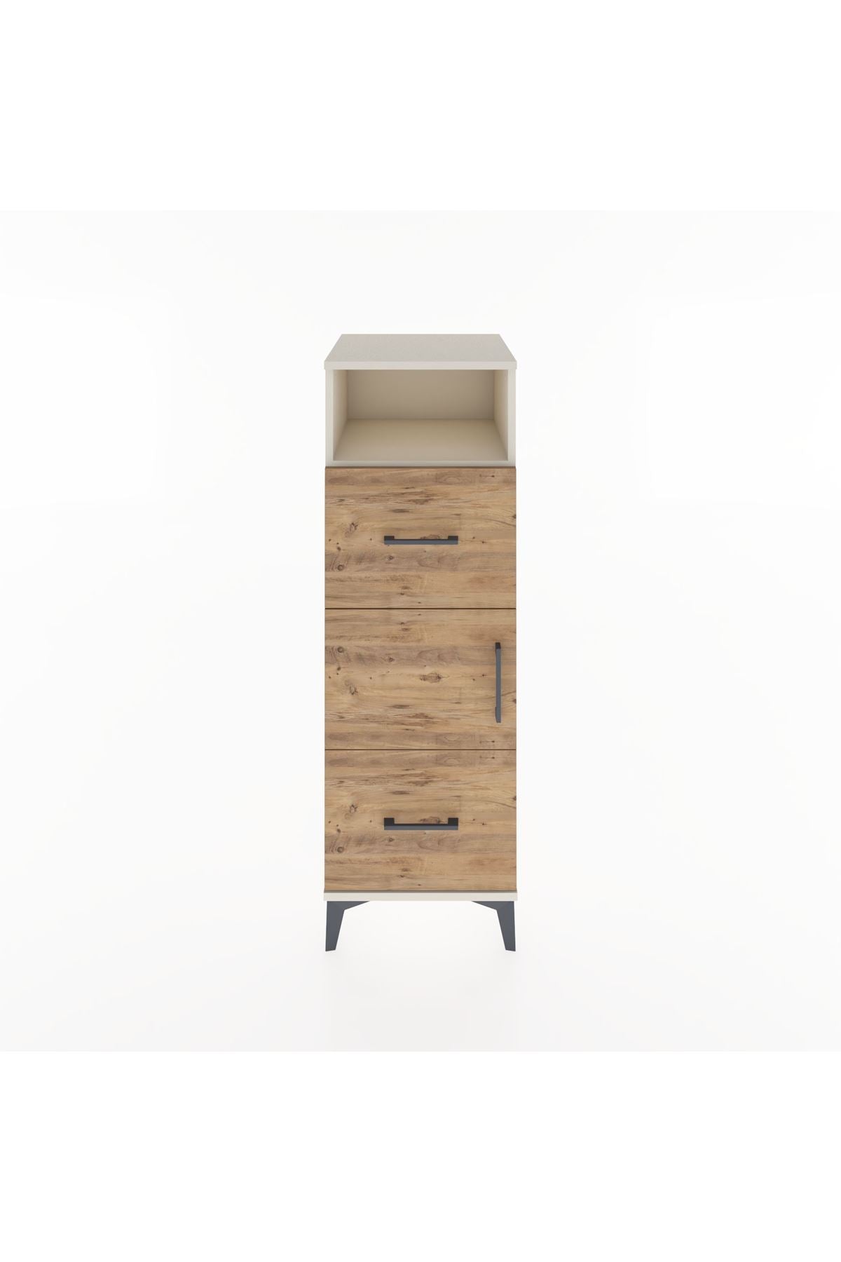 Hyperion Dolap 2 Raflı 2 Çekmeceli Tek Kapaklı 44x44x134 - S49M002V3B