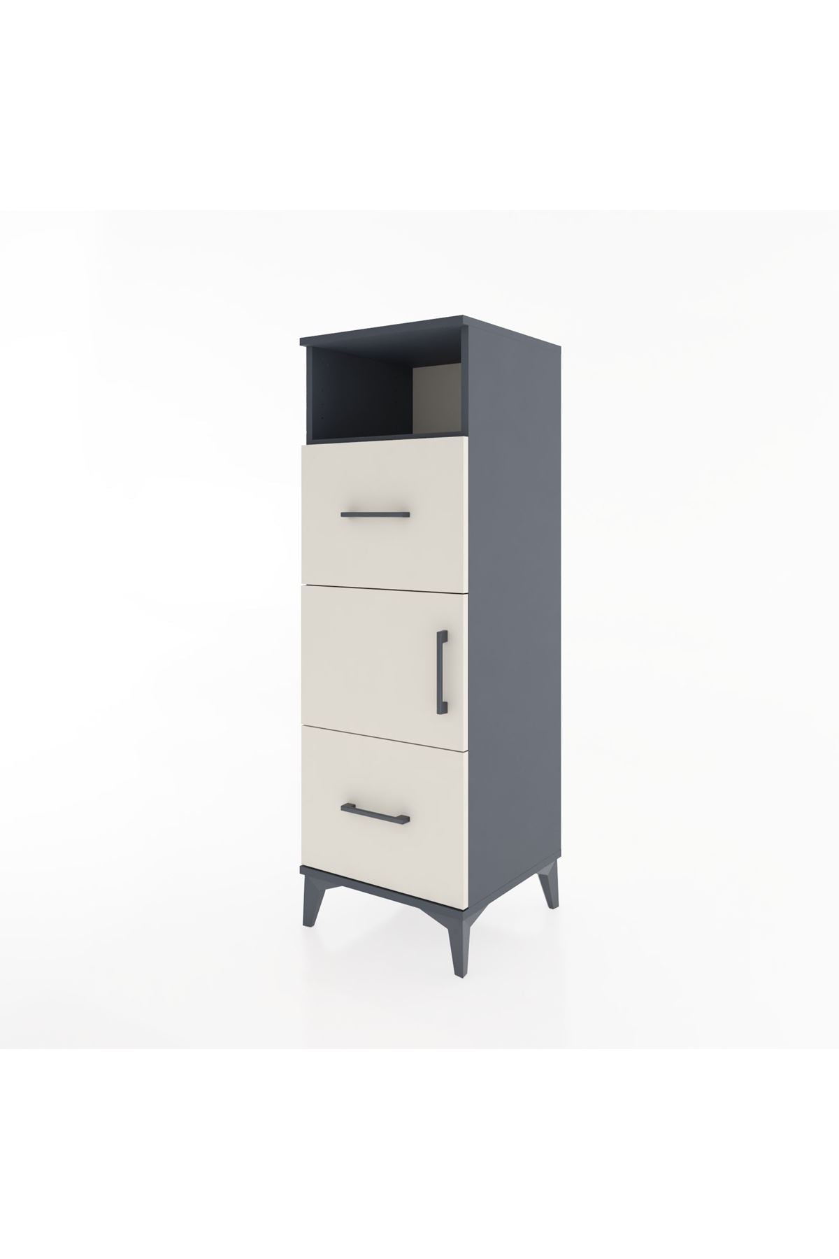 Hyperion Dolap 2 Raflı 2 Çekmeceli Tek Kapaklı 44x44x134 - S49M002V4B