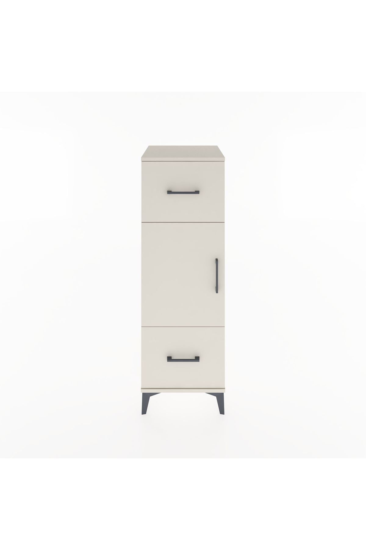 Hyperion Dolap 2 Raflı 2 Çekmeceli Tek Kapaklı 44x44x134 - S49M003V1B