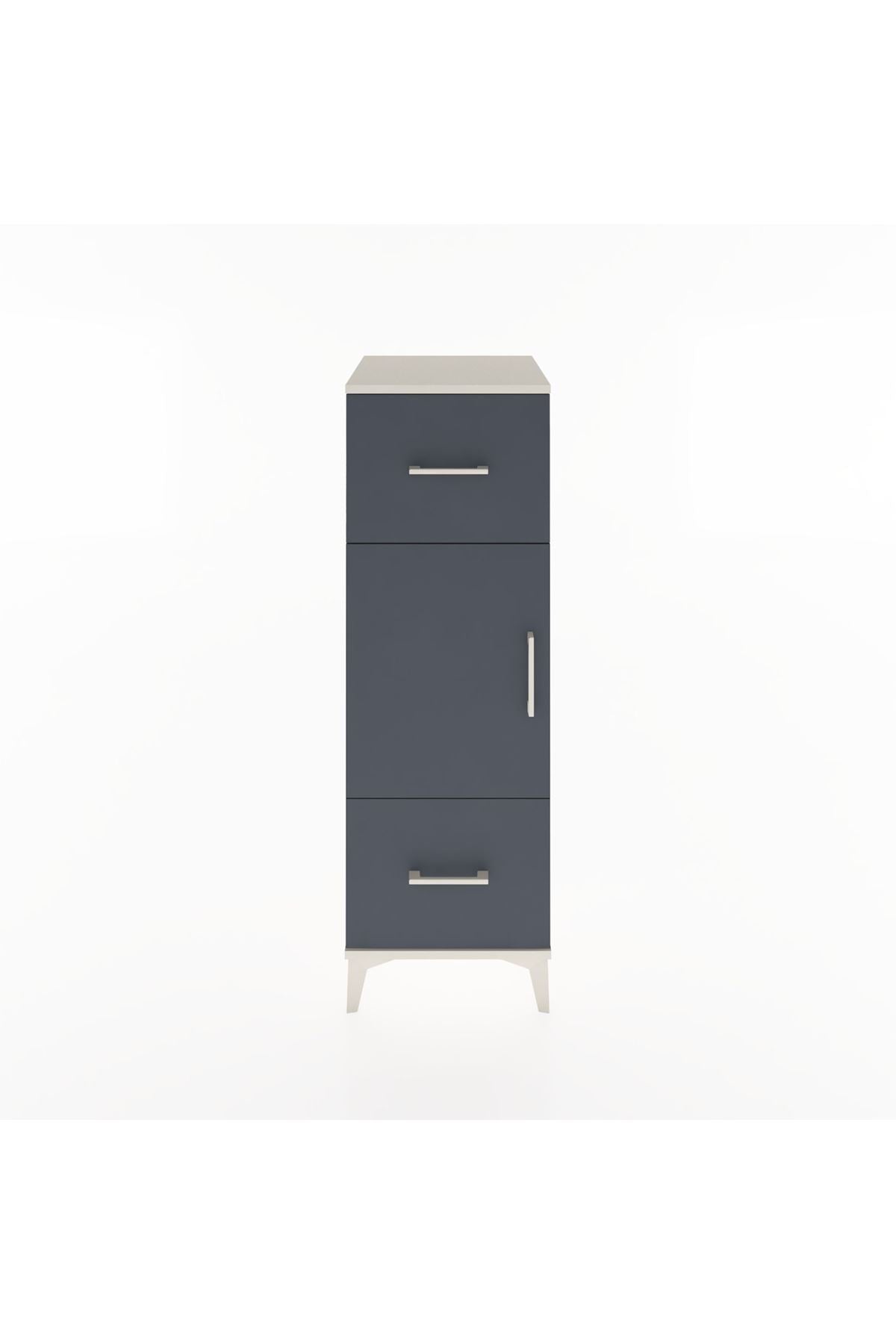 Hyperion Dolap 2 Raflı 2 Çekmeceli Tek Kapaklı 44x44x134 - S49M003V2B