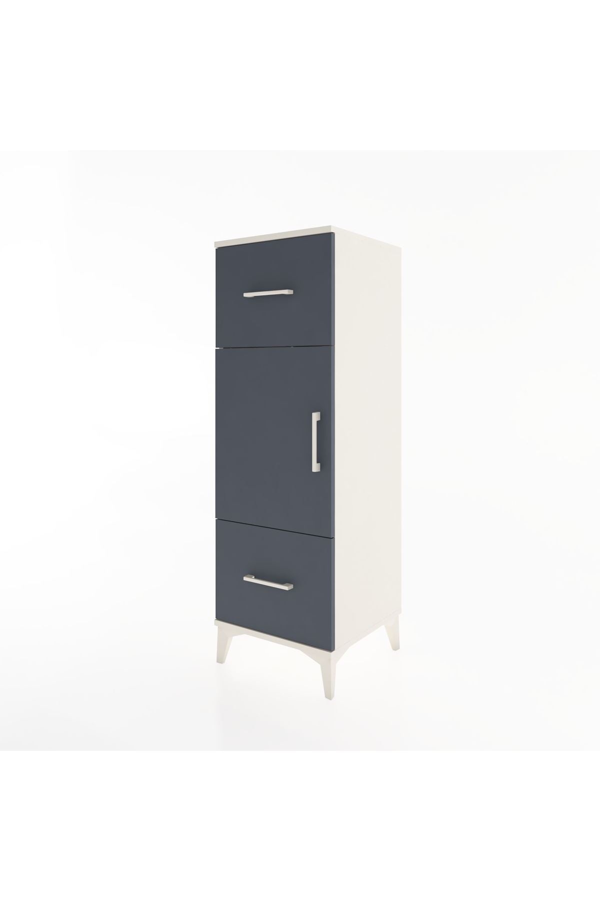 Hyperion Dolap 2 Raflı 2 Çekmeceli Tek Kapaklı 44x44x134 - S49M003V2B