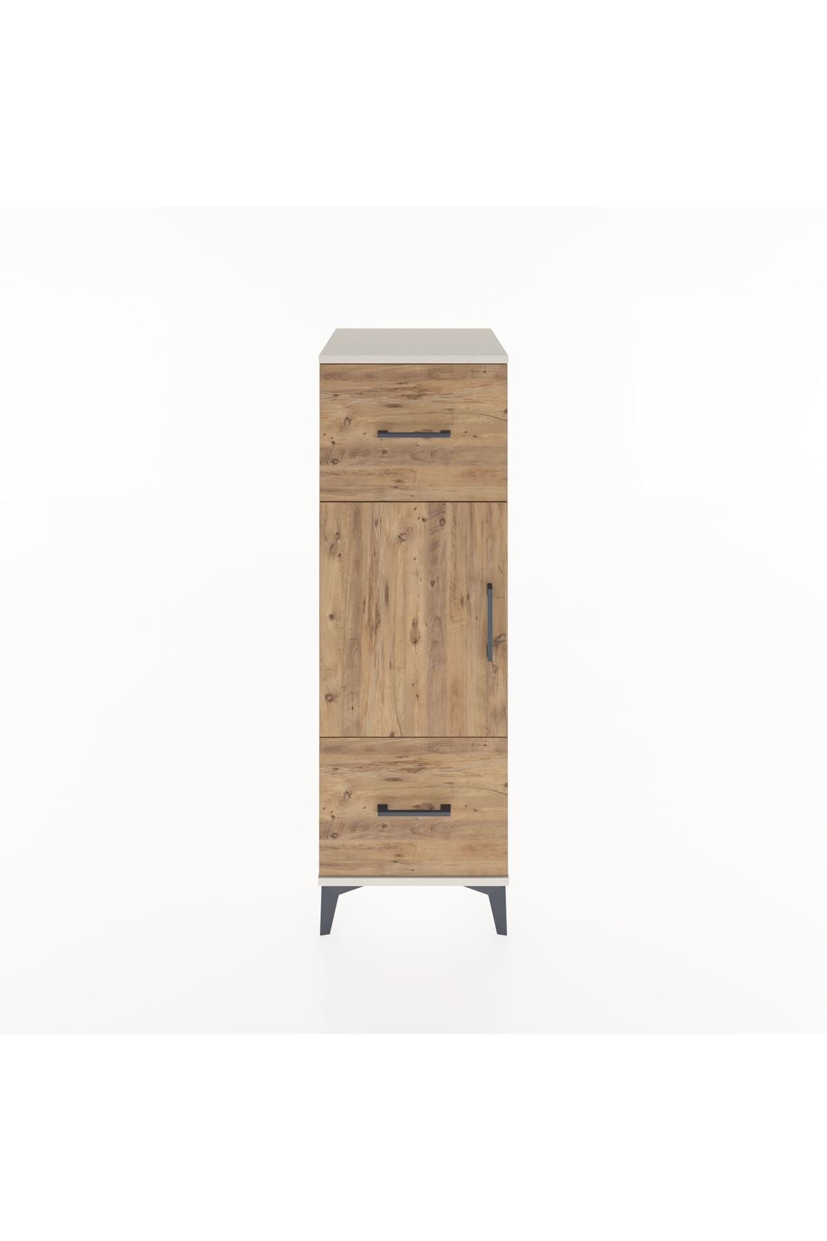 Hyperion Dolap 2 Raflı 2 Çekmeceli Tek Kapaklı 44x44x134 - S49M003V3B