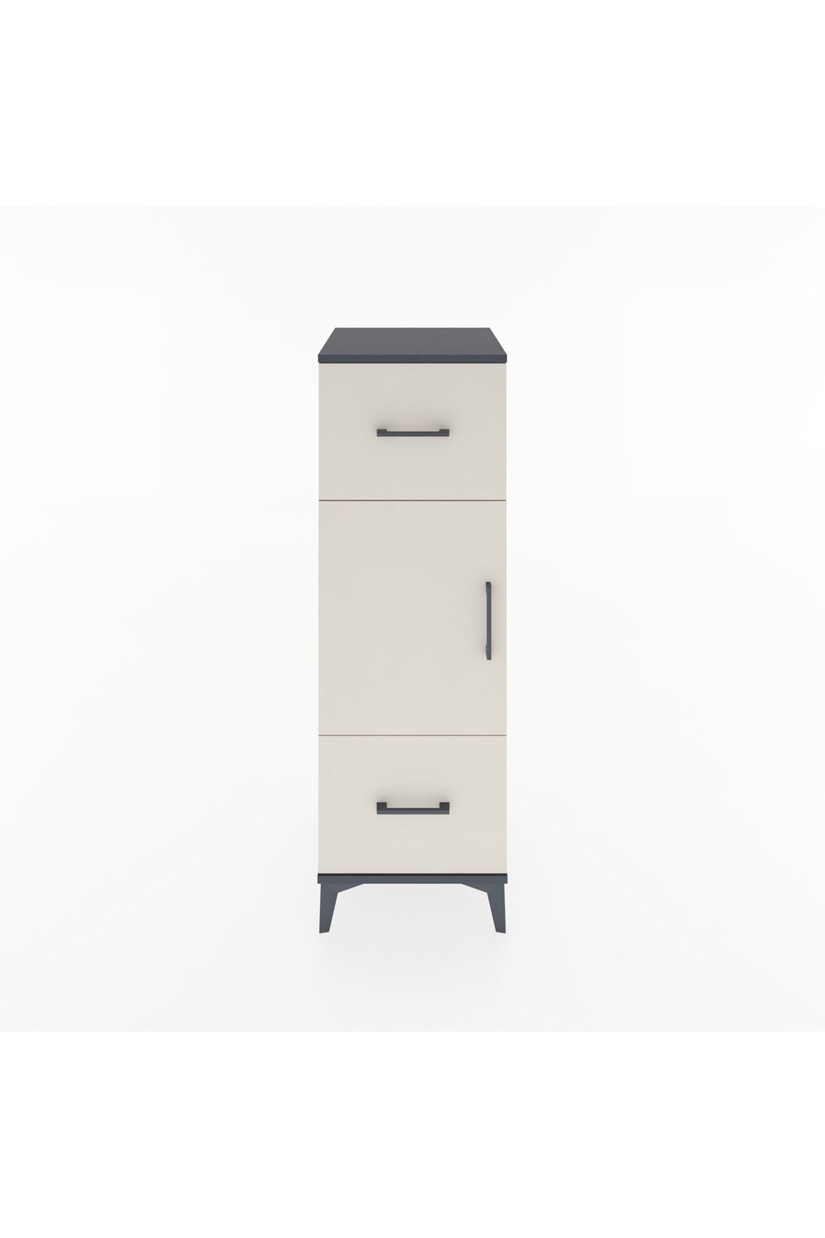 Hyperion Dolap 2 Raflı 2 Çekmeceli Tek Kapaklı 44x44x134 - S49M003V4B