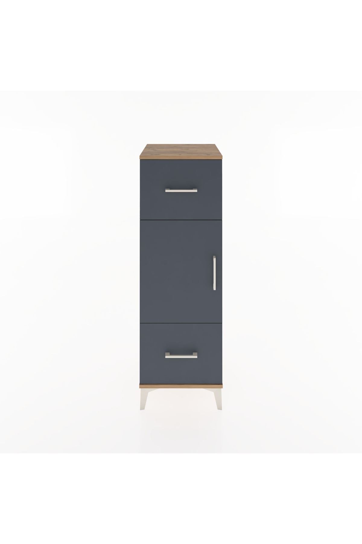 Hyperion Dolap 2 Raflı 2 Çekmeceli Tek Kapaklı 44x44x134 - S49M003V8B