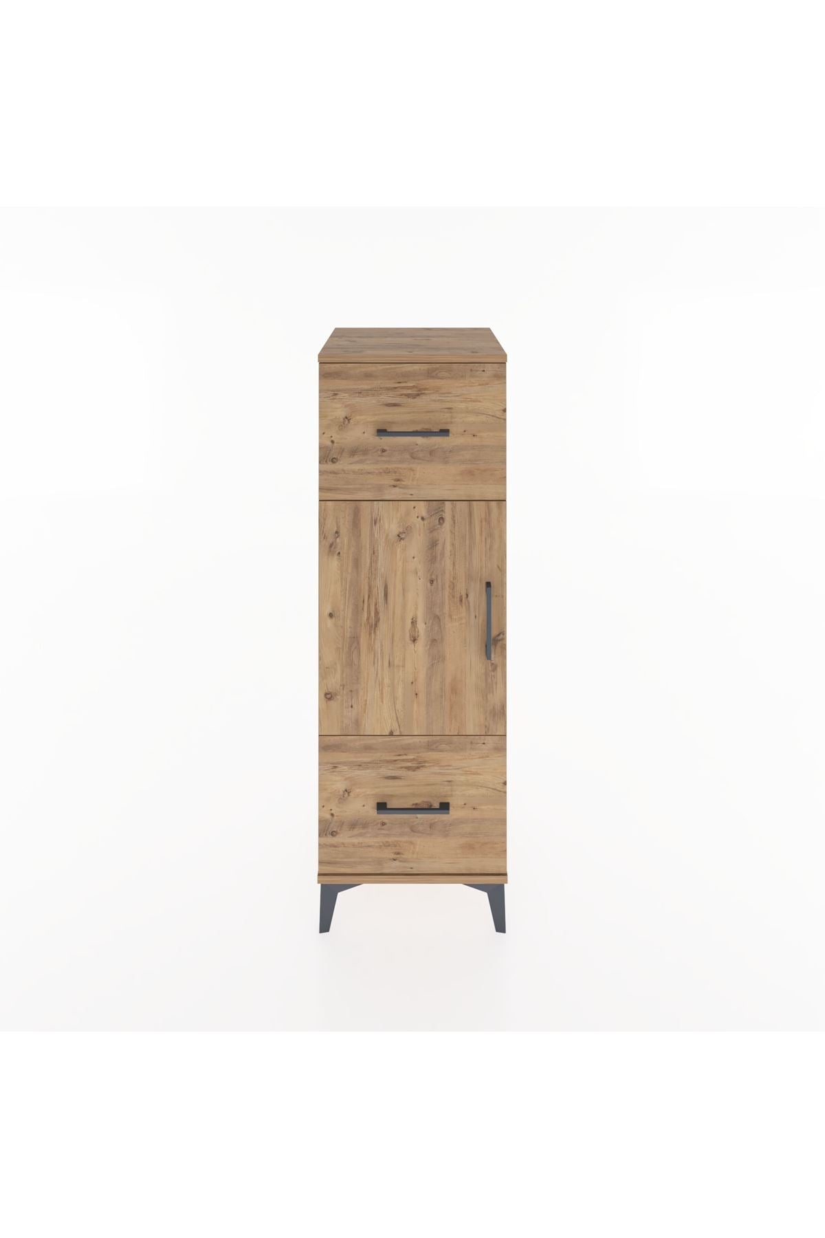 Hyperion Dolap 2 Raflı 2 Çekmeceli Tek Kapaklı 44x44x134 - S49M003V9B