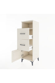 Hyperion Dolap Tek Raflı 2 Çekmeceli Tek Kapaklı 44x44x134 - S49M004V1B
