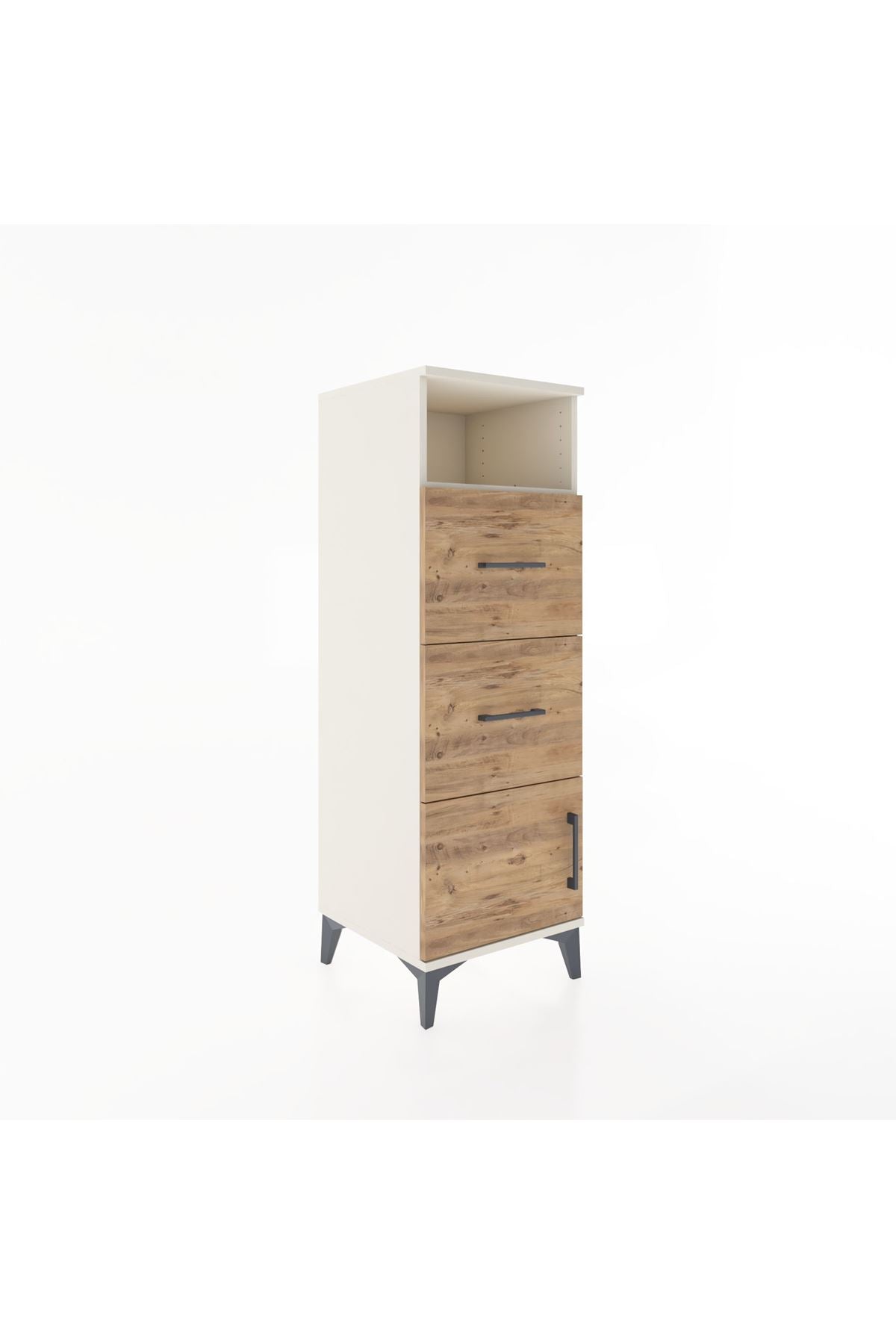 Hyperion Dolap Tek Raflı 2 Çekmeceli Tek Kapaklı 44x44x134 - S49M004V3B